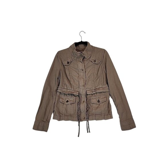 Anthropologie Daughters Of Liberation Adirondack Jacket Utility Linen Blend sz 6 - Picture 1 of 12